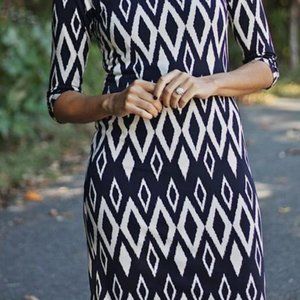 Karen Kane Diamond Dress Navy Size S